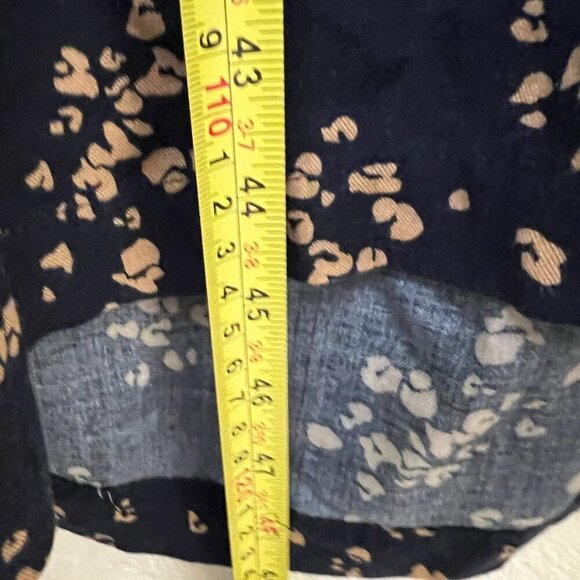 SOMA WKND Maxi Dress Soft Jersey Knit Tie Straps Navy Print Small (READ) - Picture 10 of 12